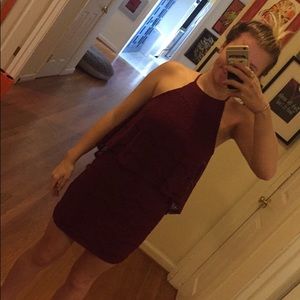 Burgundy dress